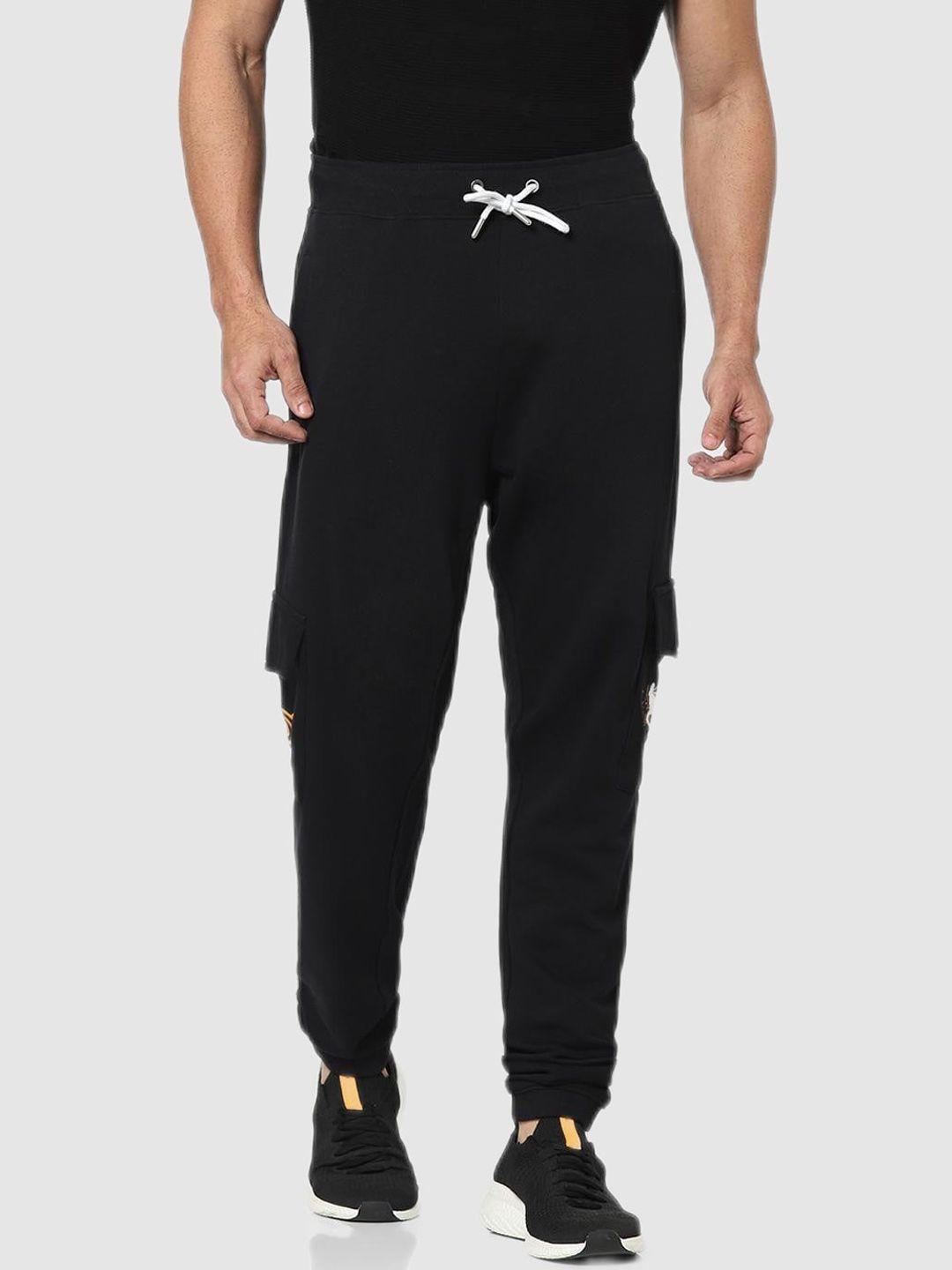 celio men black cotton joggers