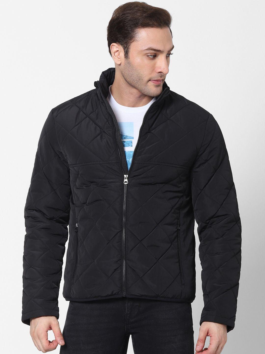 celio men black quilted jacket