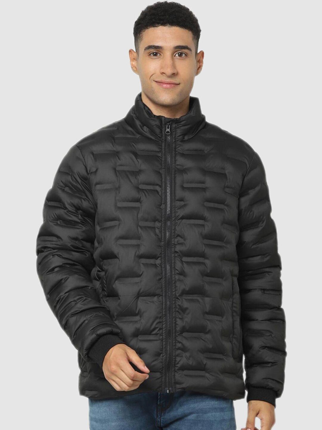 celio men black quilted jacket