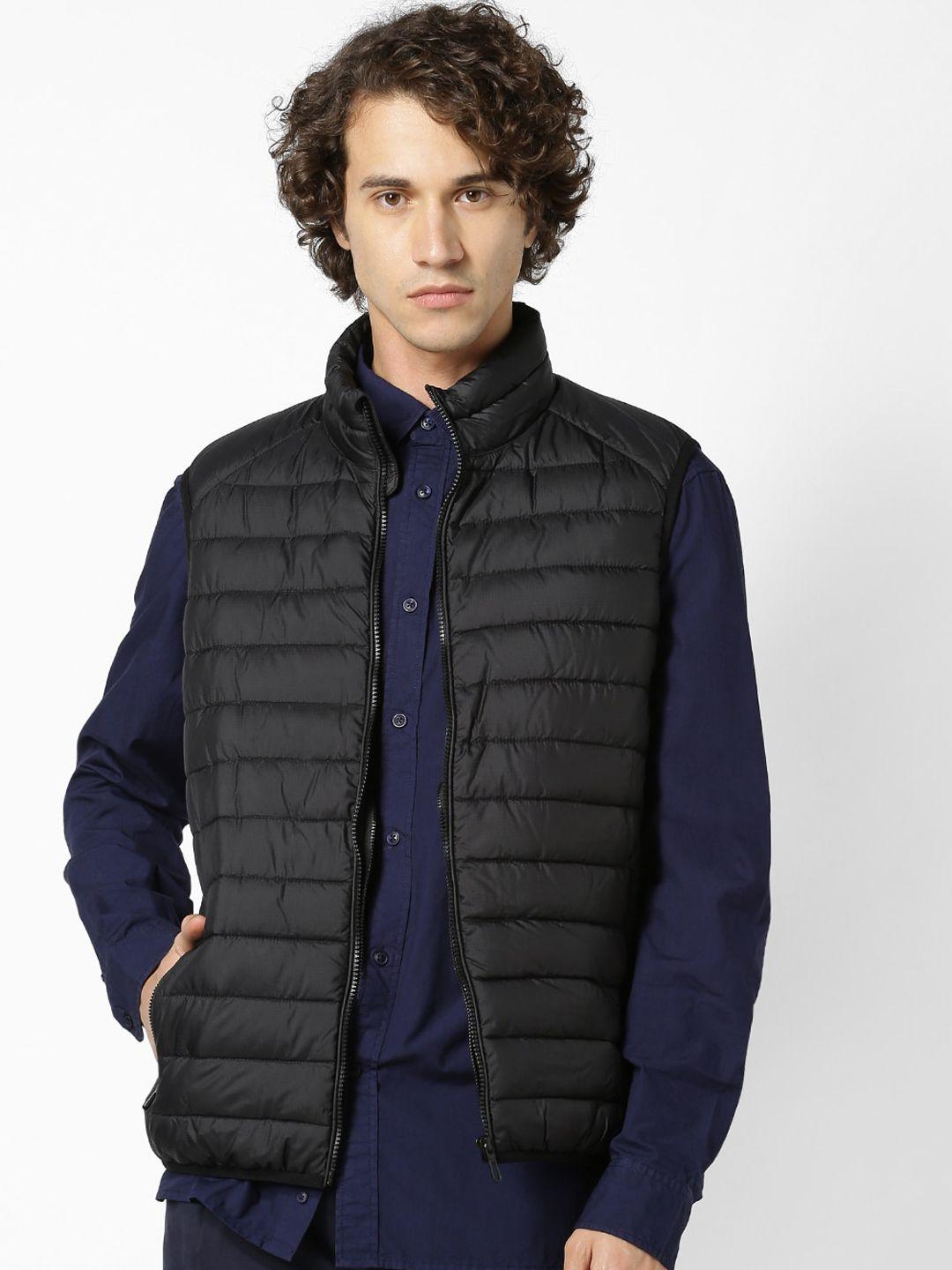 celio men black solid  padded jacket