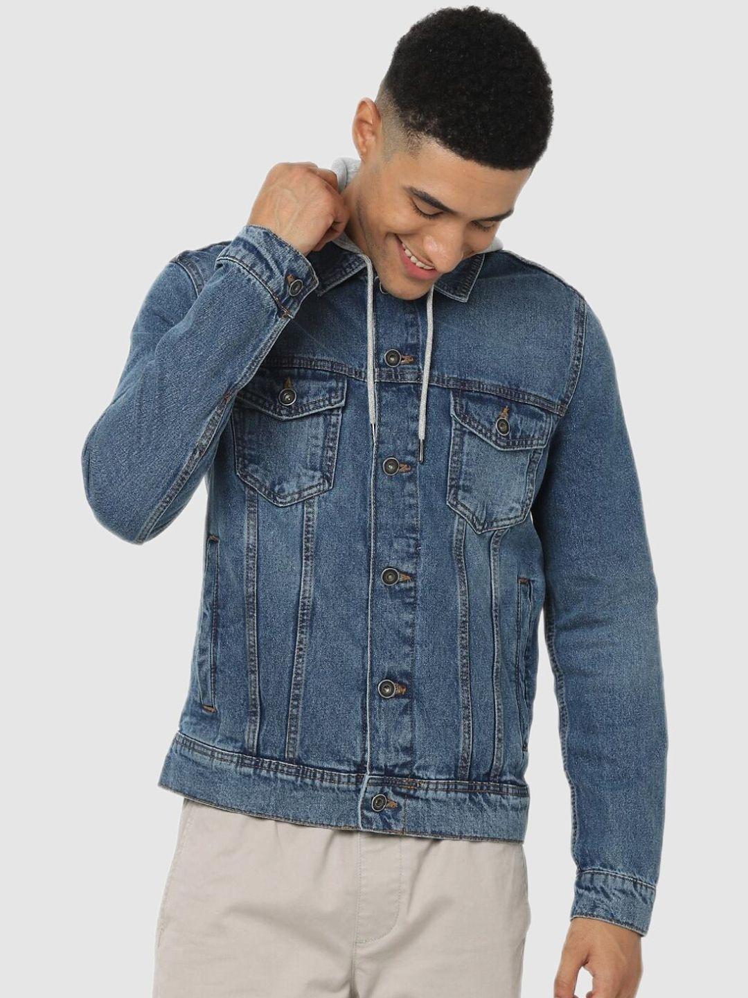 celio men blue denim jacket