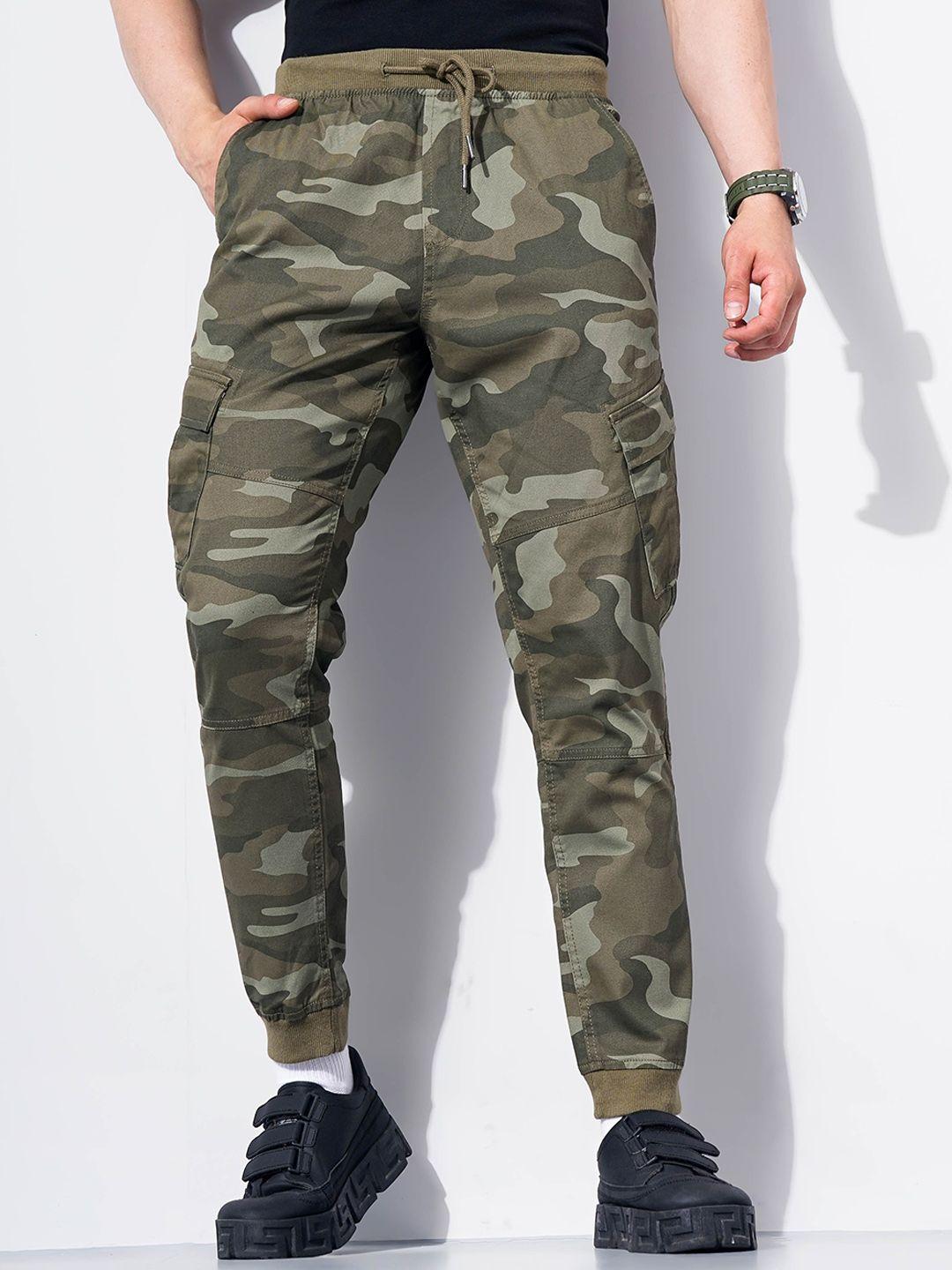 celio men camouflage printed cotton cargos