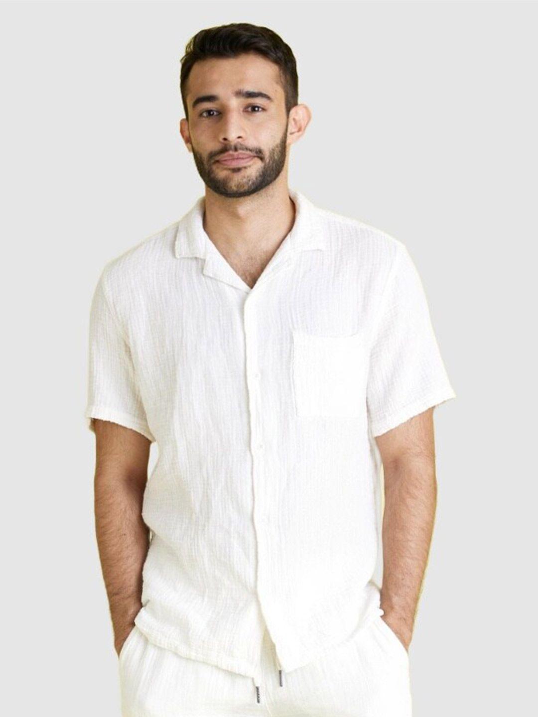 celio men classic cotton casual shirt