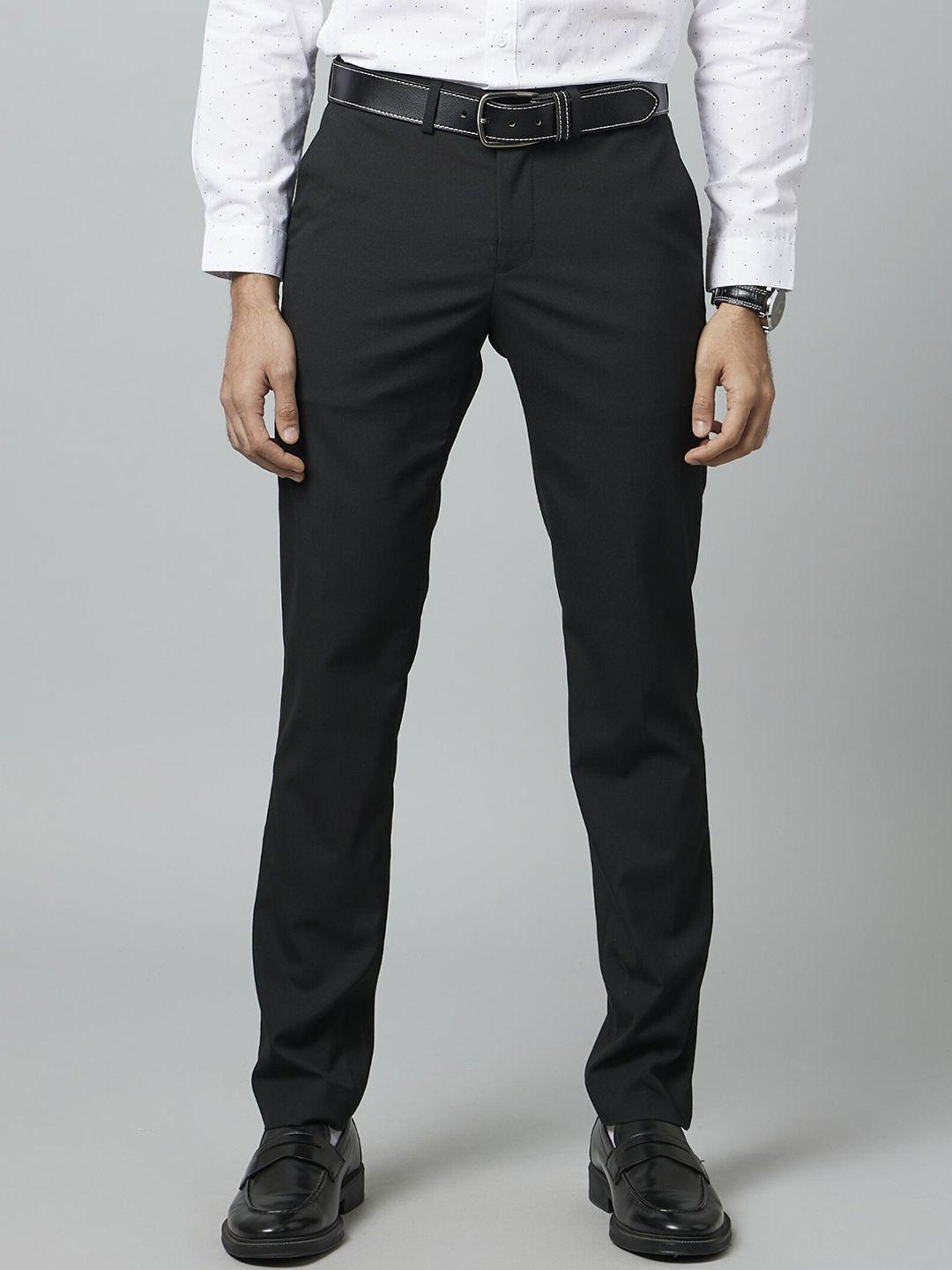 celio men classic formal mid-rise trousers