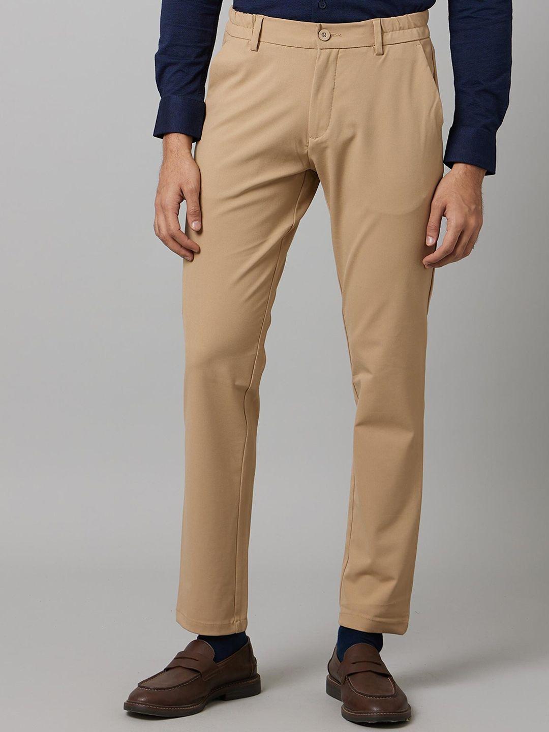 celio men classic mid-rise trousers