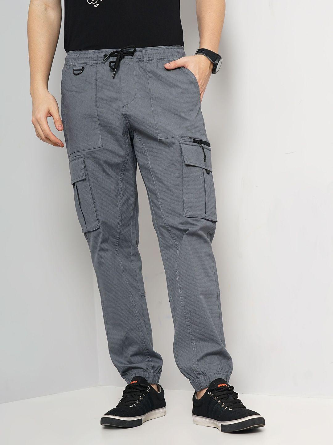 celio men loose fit cotton cargo casual trouser