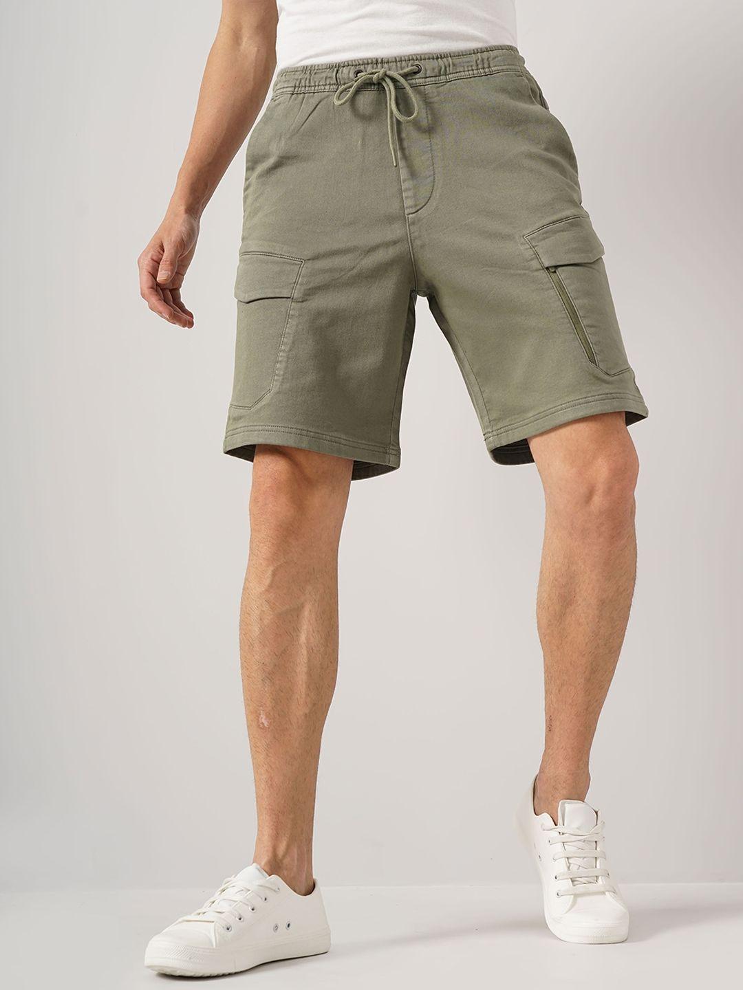 celio men loose fit mid-rise cargo shorts