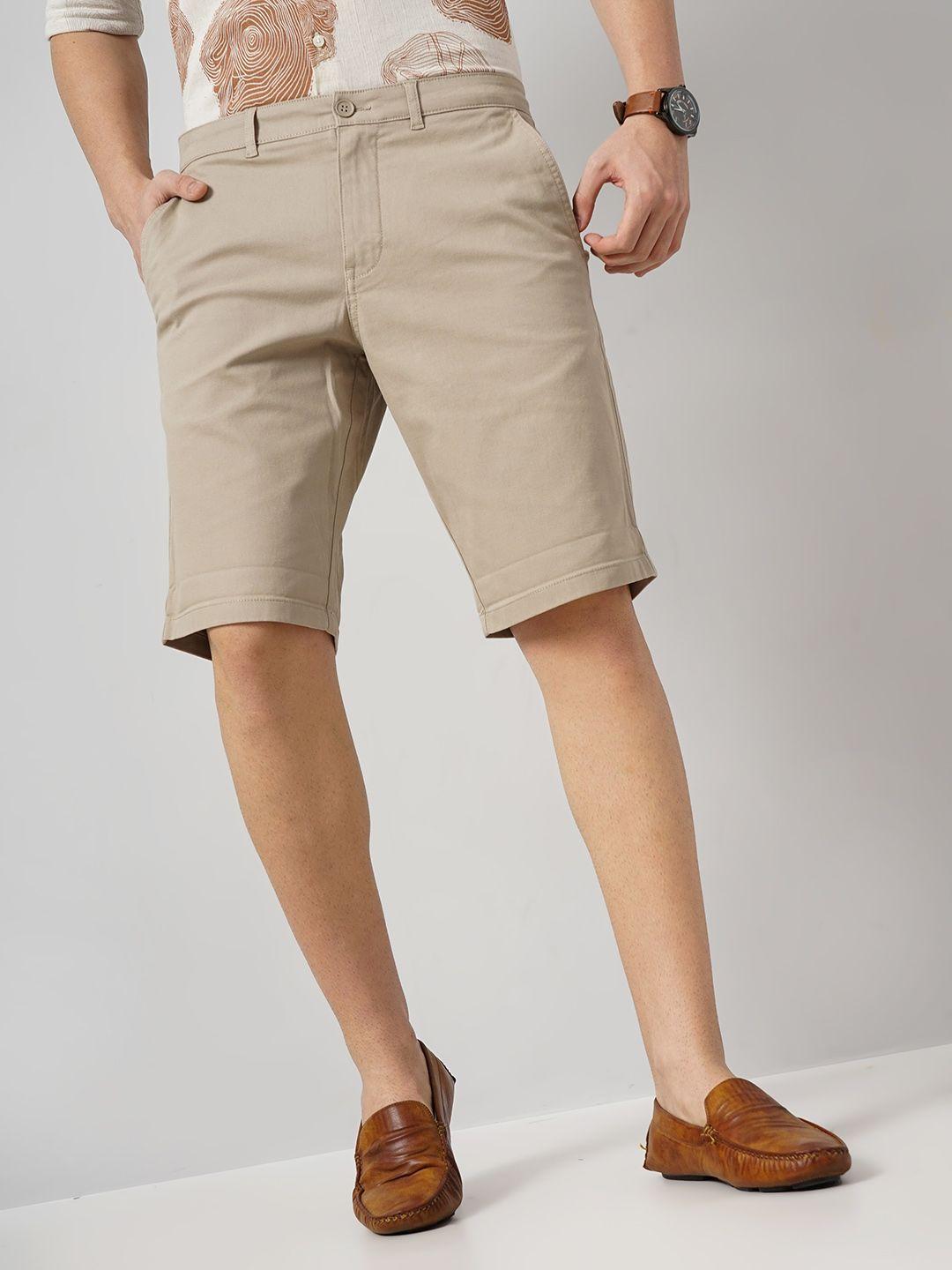 celio men loose fit mid-rise cotton chino shorts