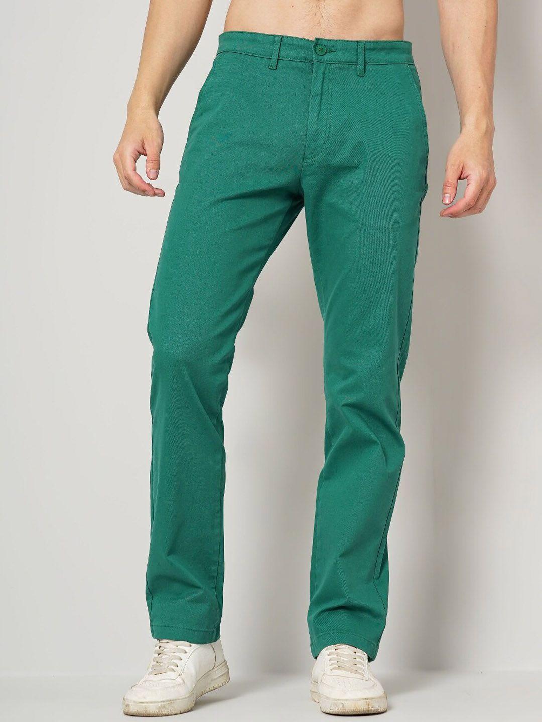 celio men mid rise cotton chinos