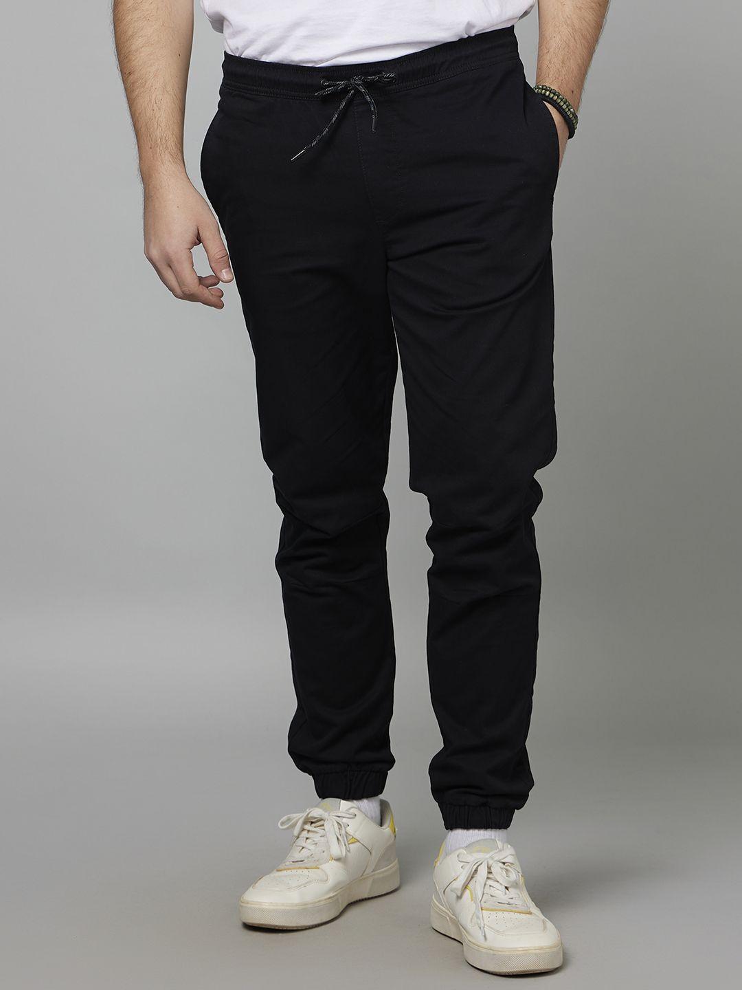 celio men mid rise cotton joggers