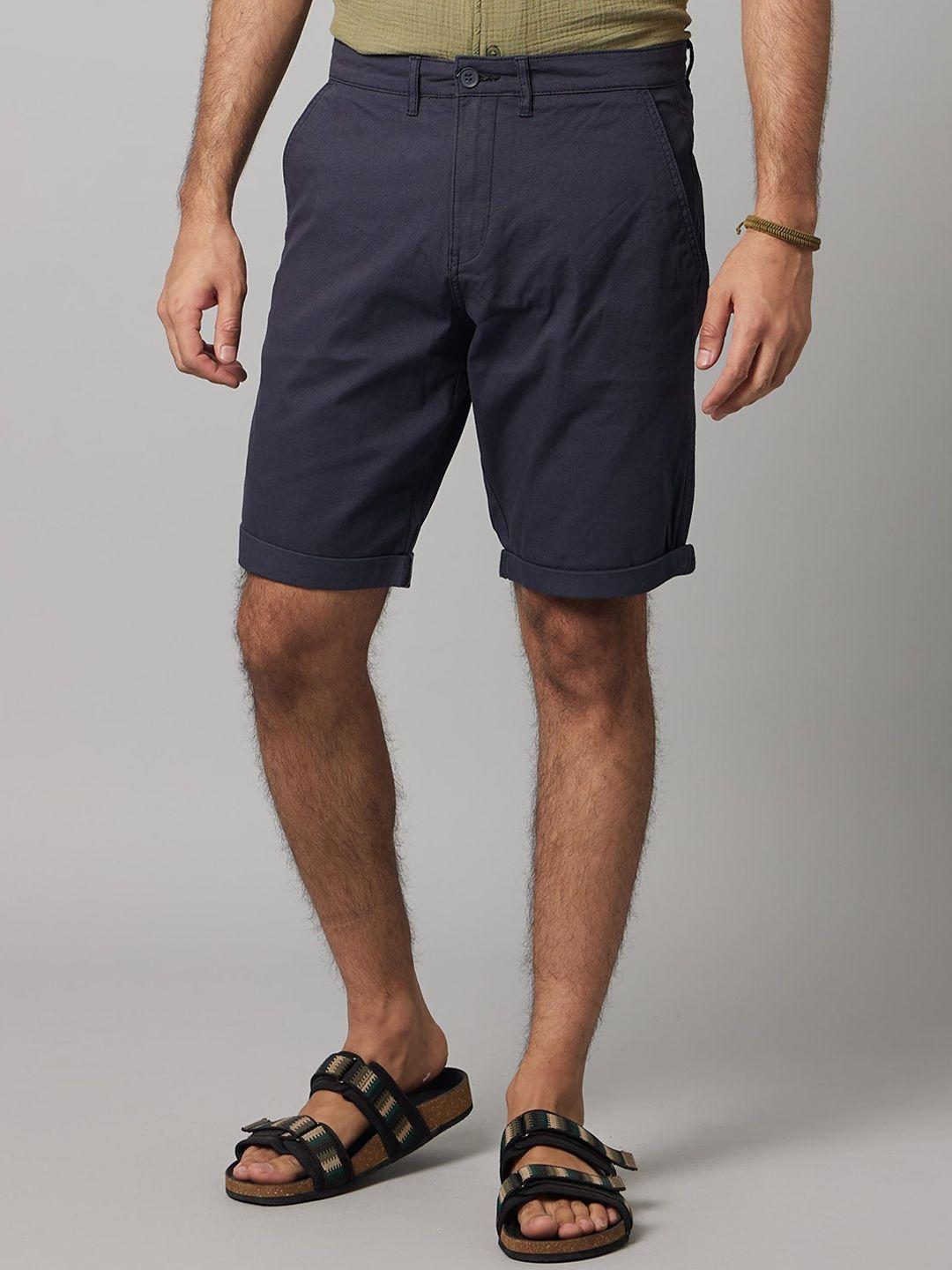 celio men mid-rise cotton shorts