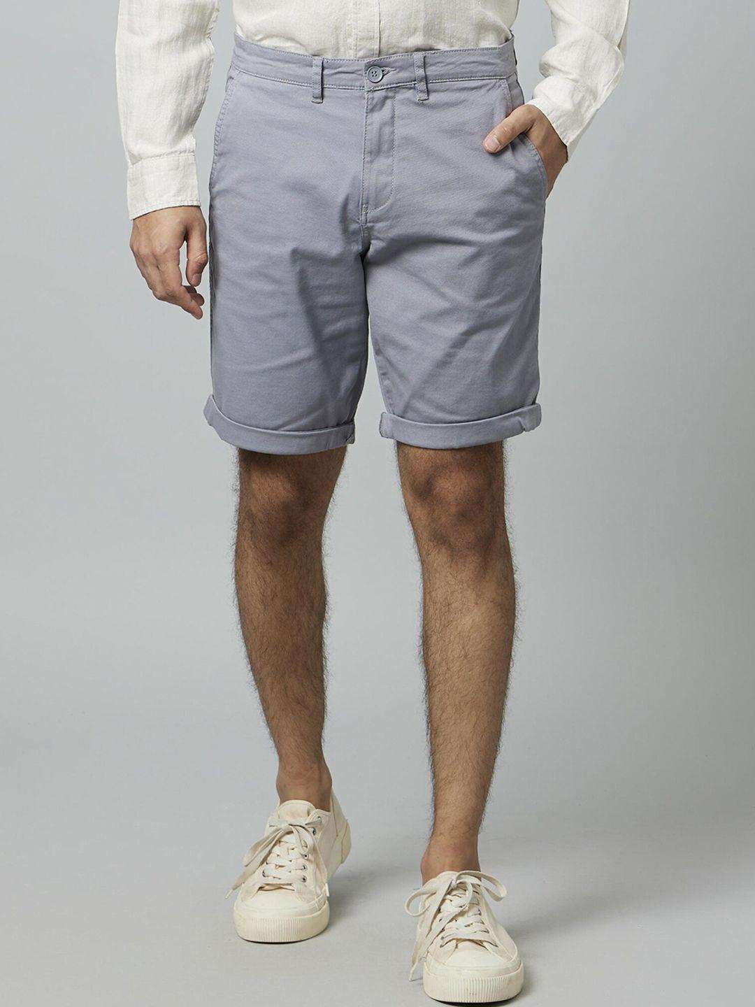celio men mid-rise cotton shorts