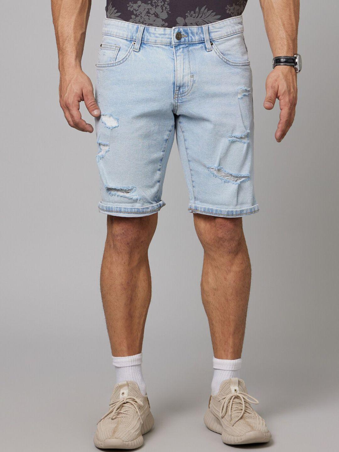 celio men mid rise cotton shorts