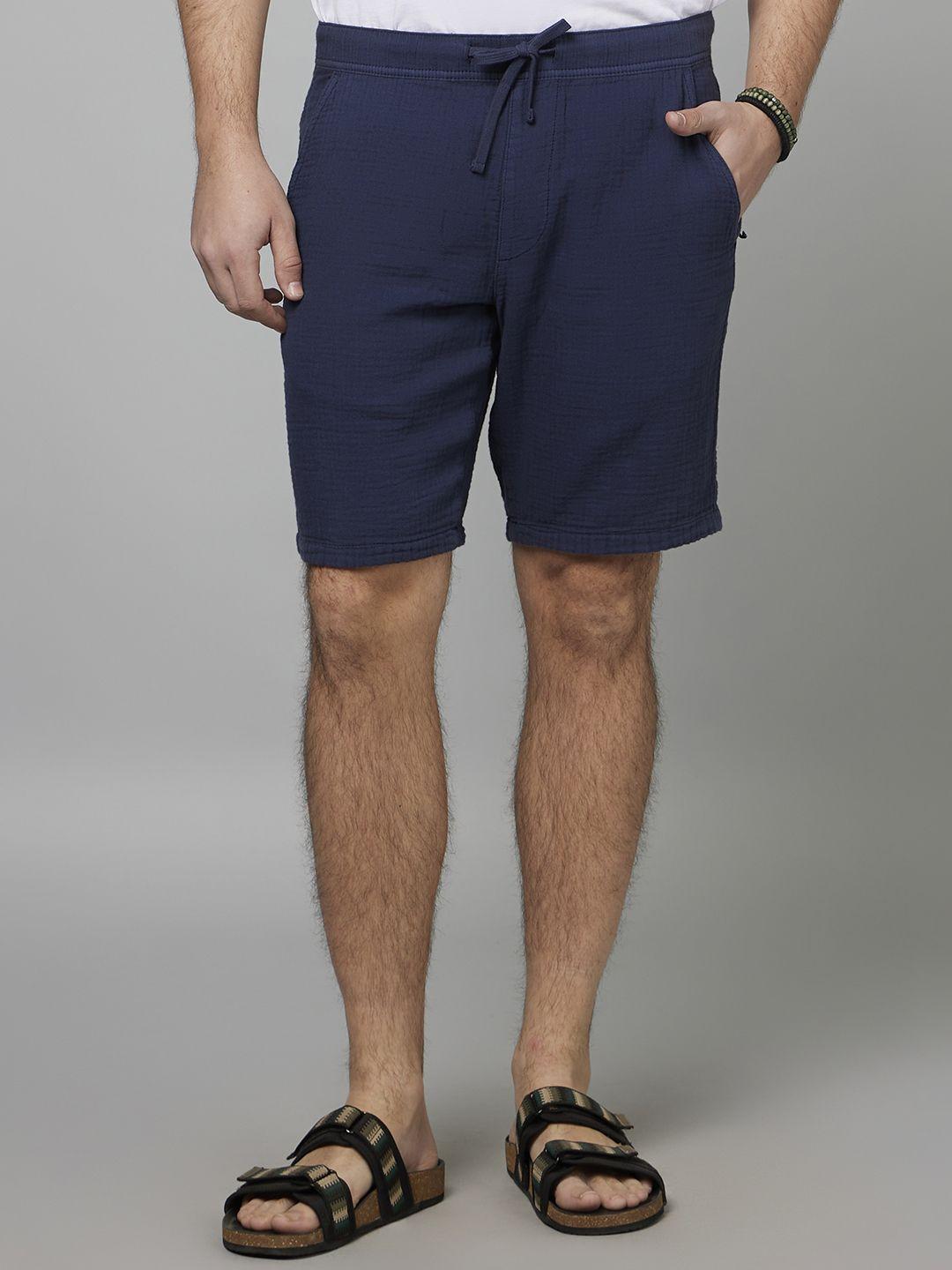 celio men mid-rise regular fit casual shorts