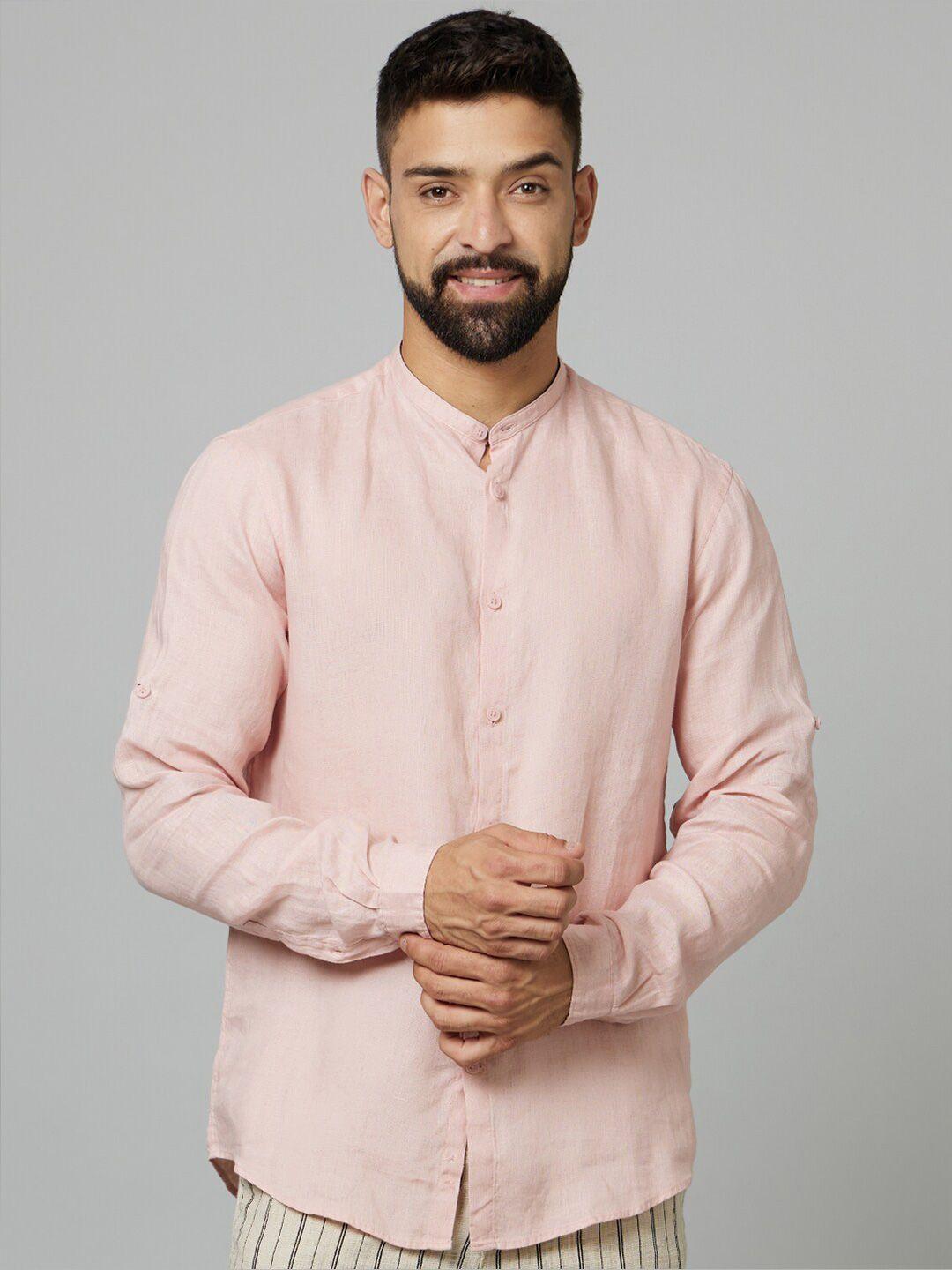 celio men pink classic opaque casual shirt