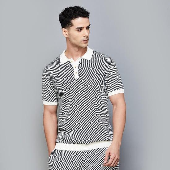 celio men printed polo t-shirt