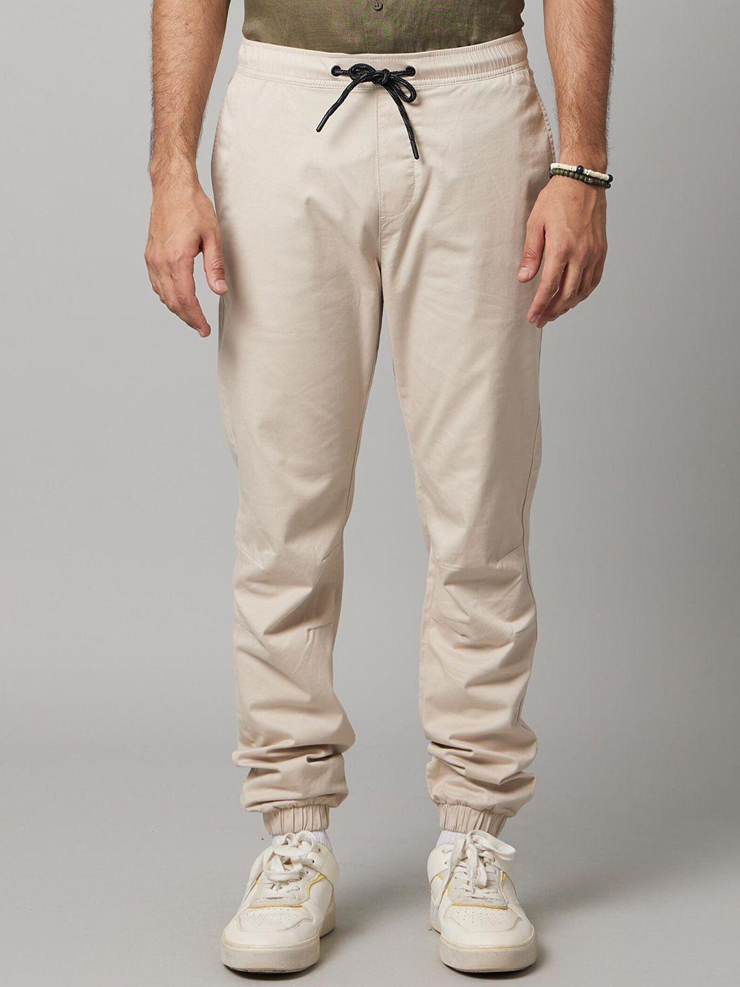 celio men regular fit cotton joggers