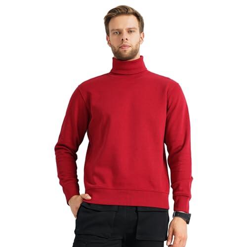 celio men solid red regular sweatshirt