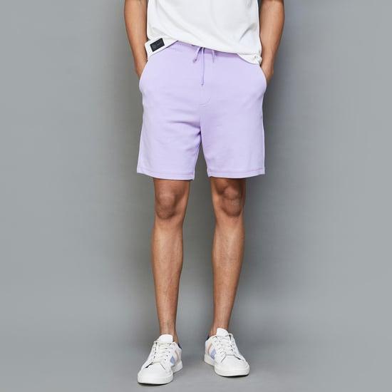 celio men solid regular fit shorts