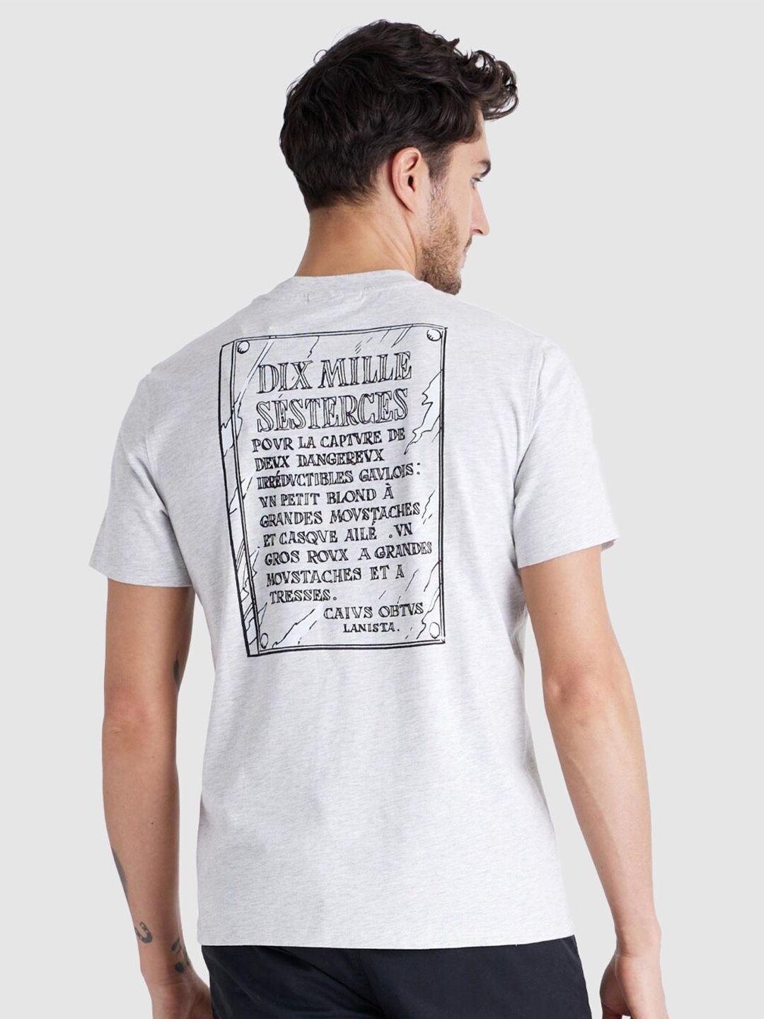 celio men typography printed cotton t-shirt