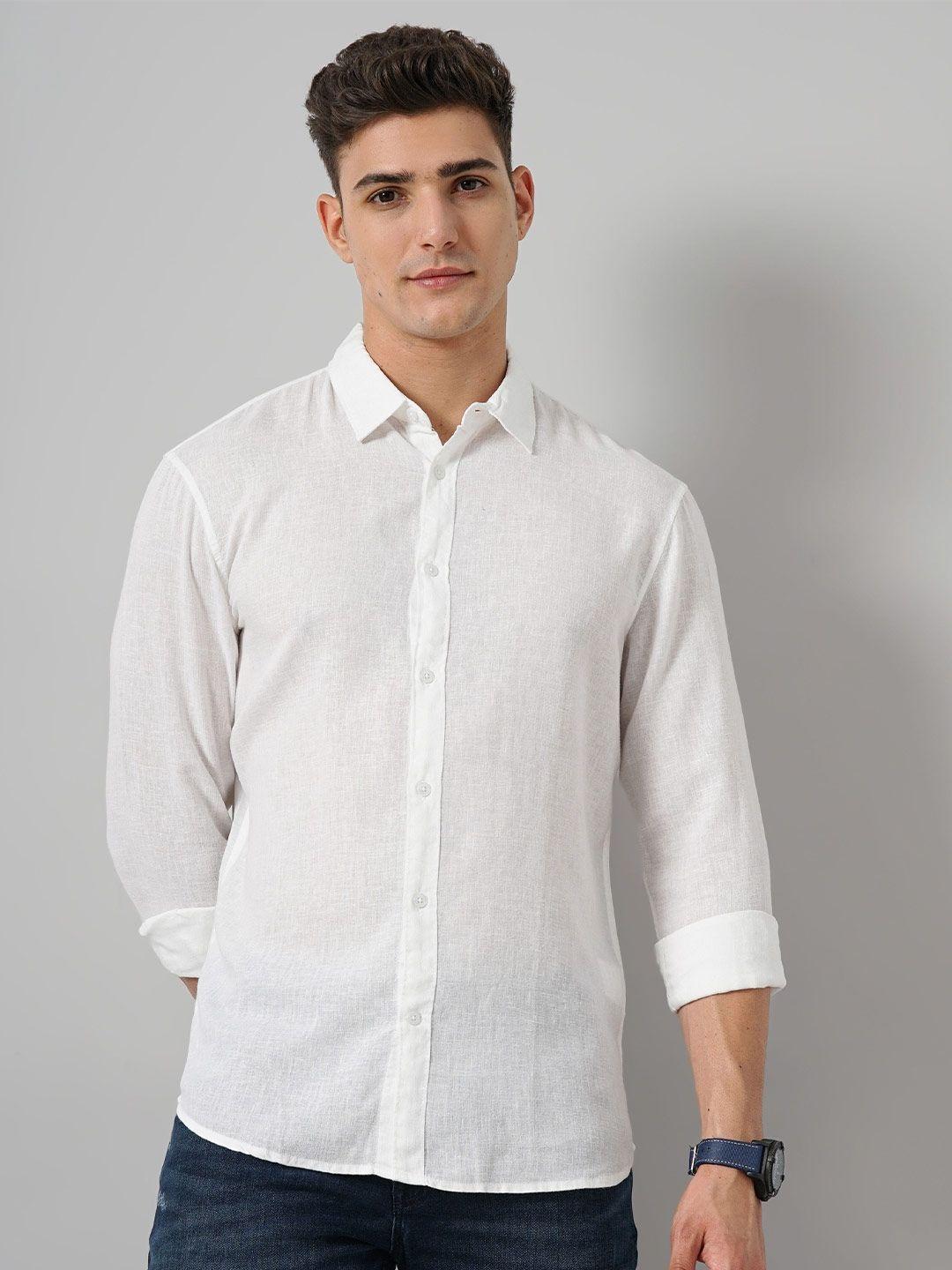 celio men white classic opaque casual shirt