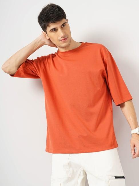 celio orange oversized t-shirt