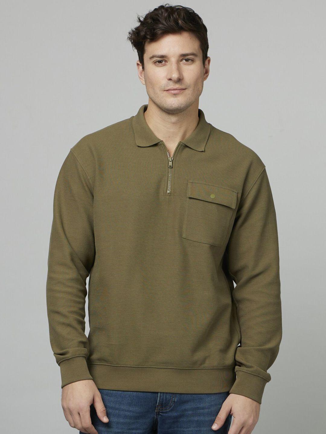 celio polo collar cotton pullover