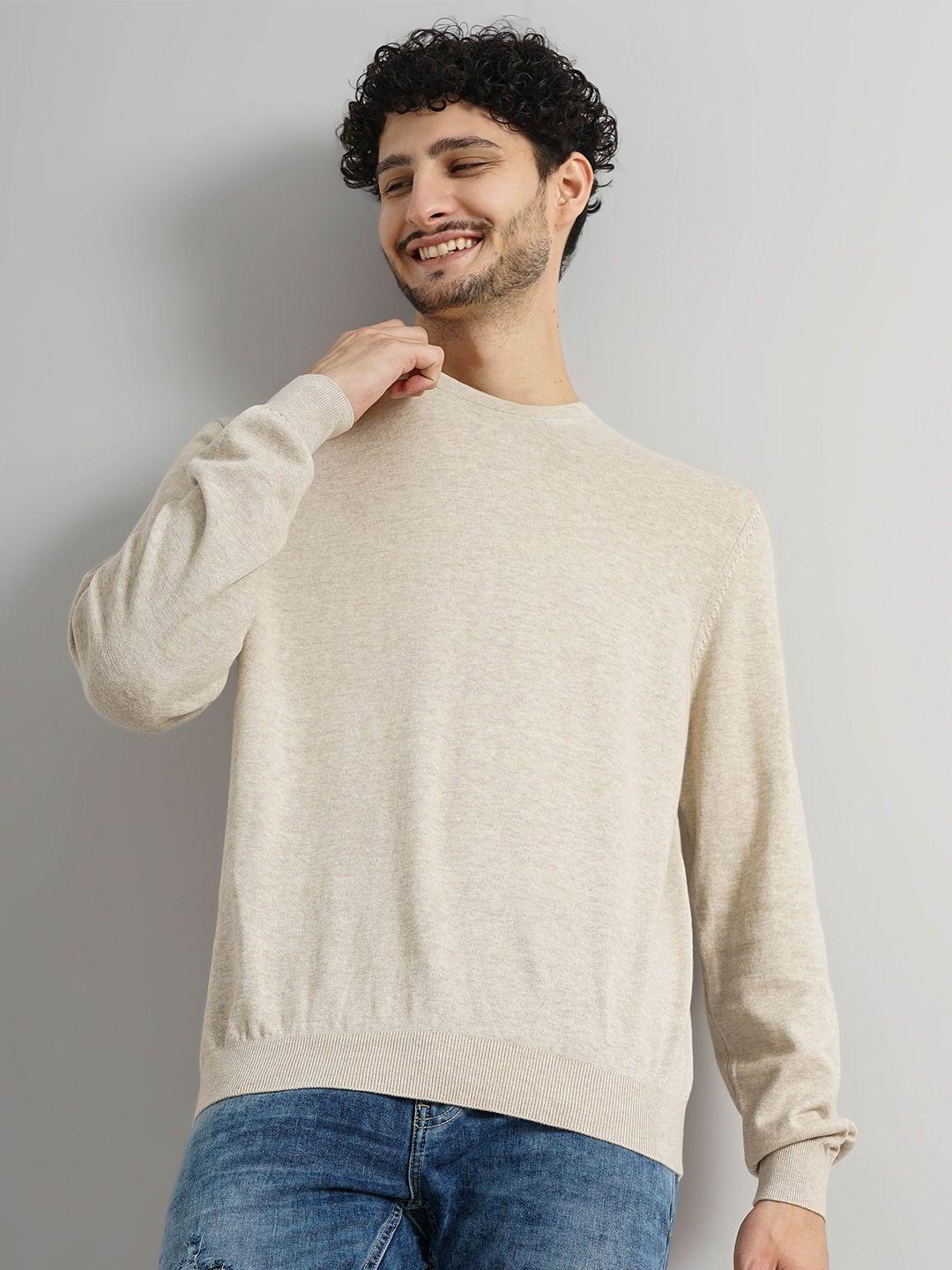 celio round neck long sleeves cotton pullover