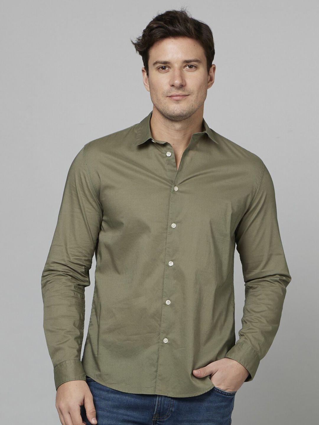 celio spread collar cotton classic regular fit shirt