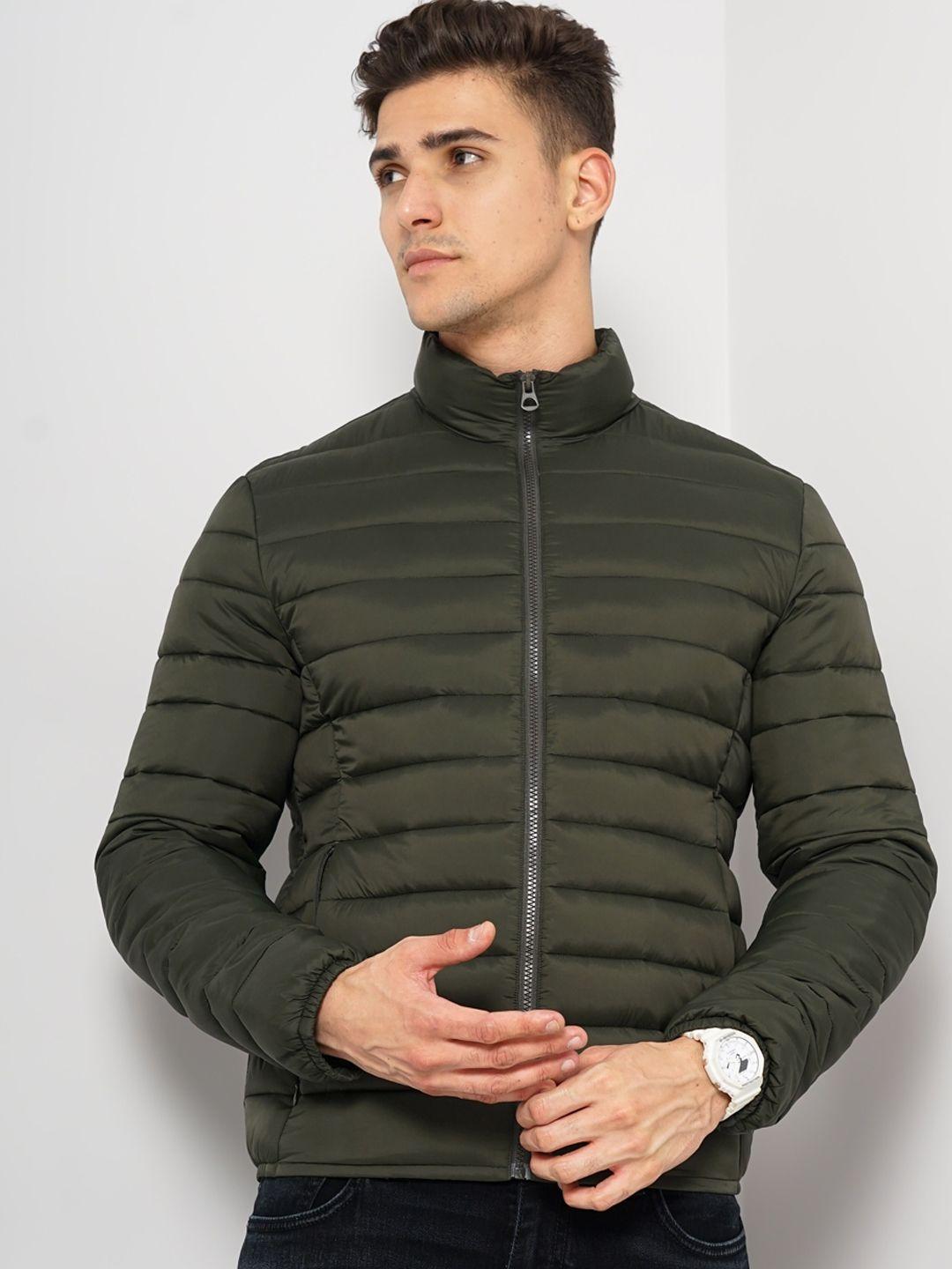 celio stand collar puffer jacket