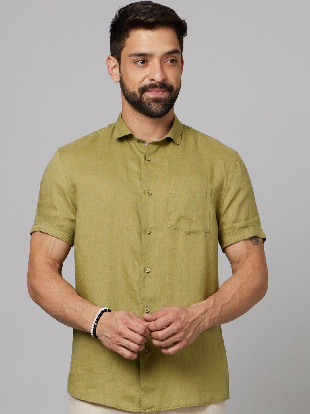 celio straight slim fit cotton casual shirt