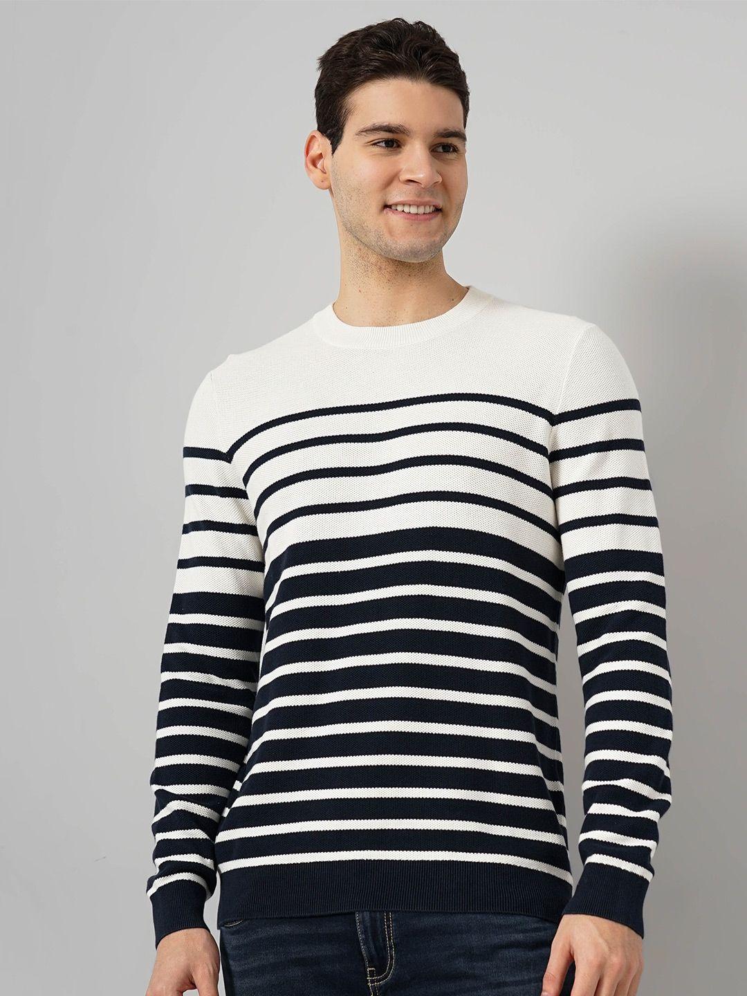 celio striped cotton pullover