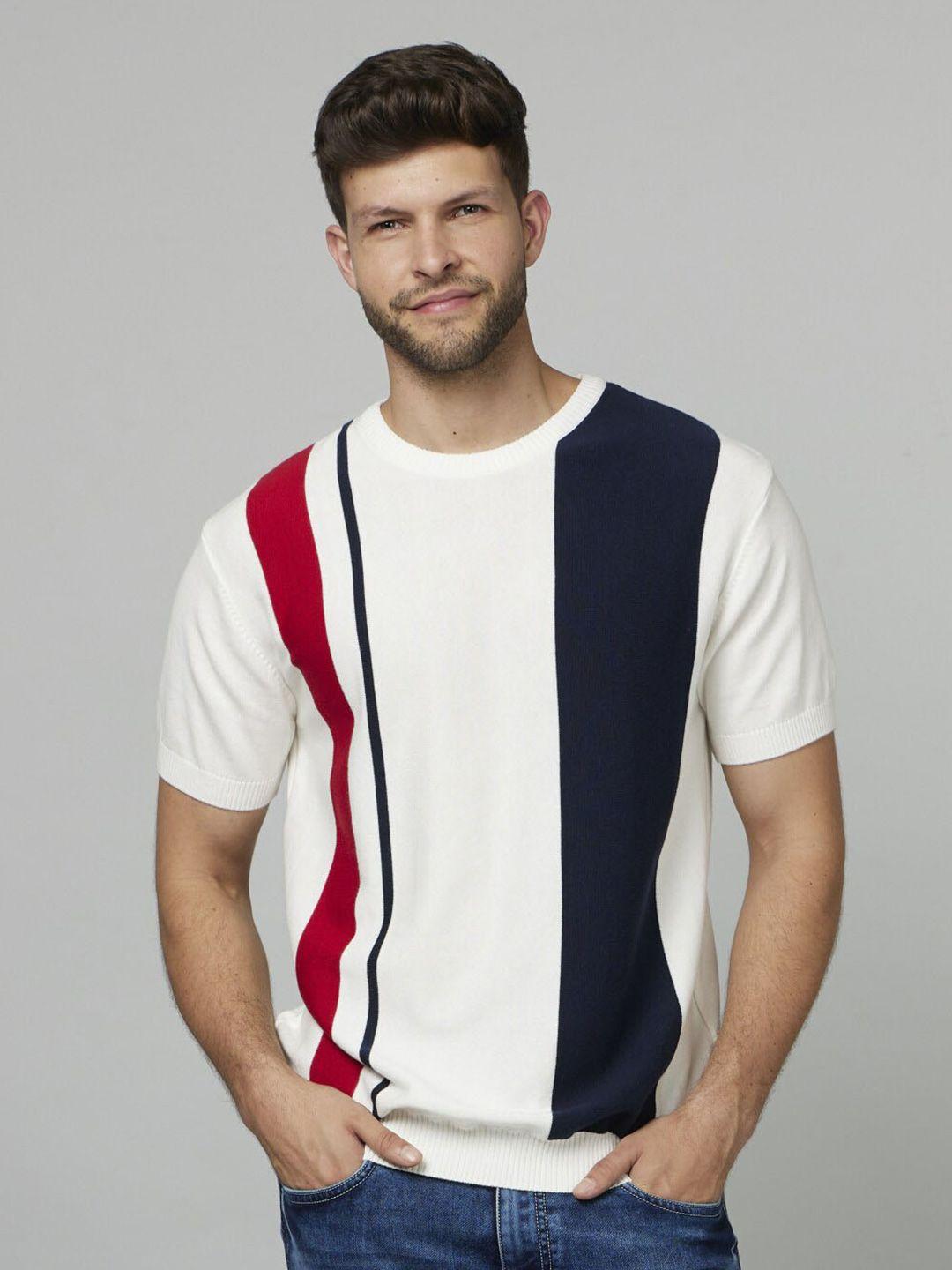 celio striped cotton t-shirt