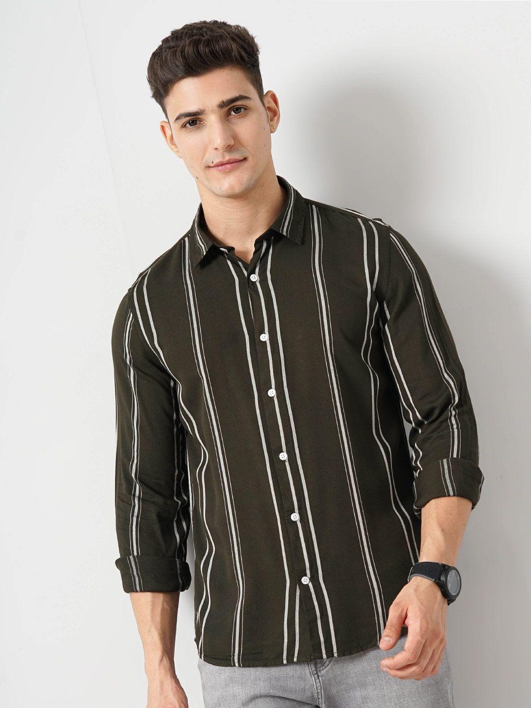 celio vertical striped classic casual shirt