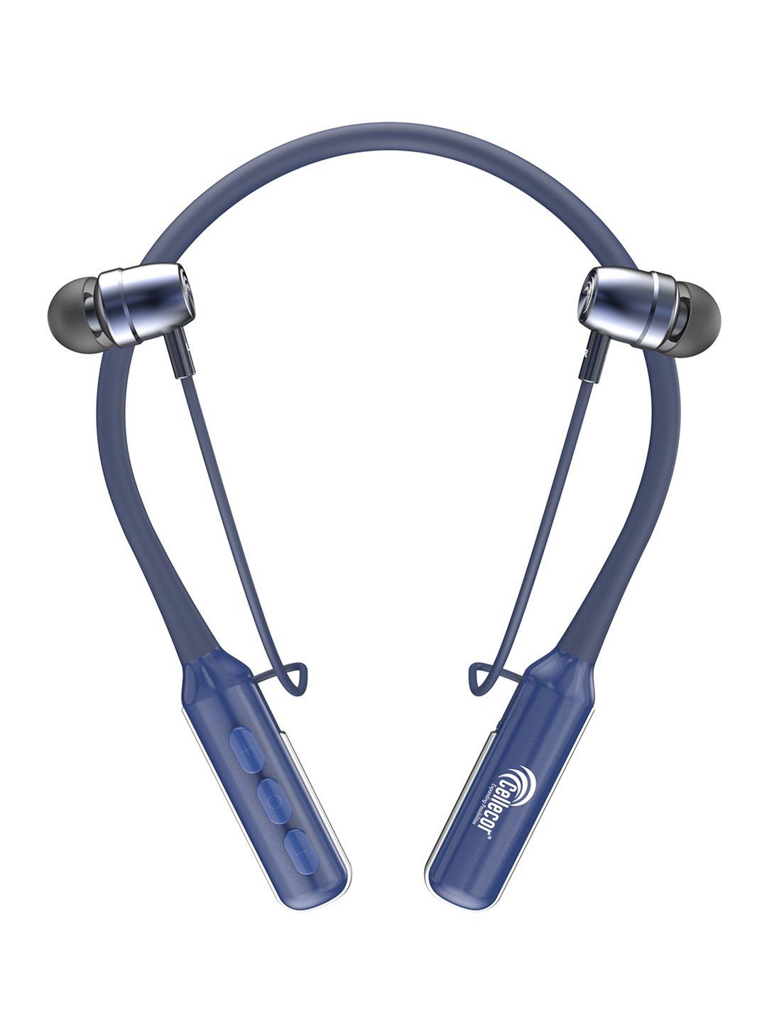 cellecor  blue solid bt-2 wireless bluetooth earphone neckband