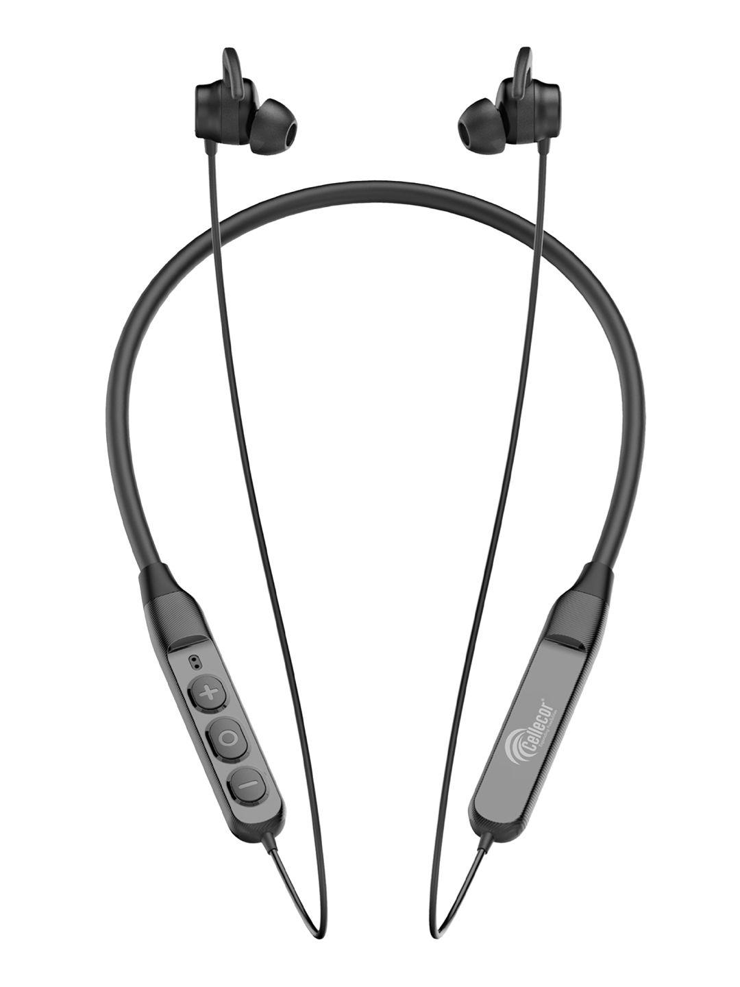 cellecor black solid bash over the ear wireless bluetooth headphones with mic