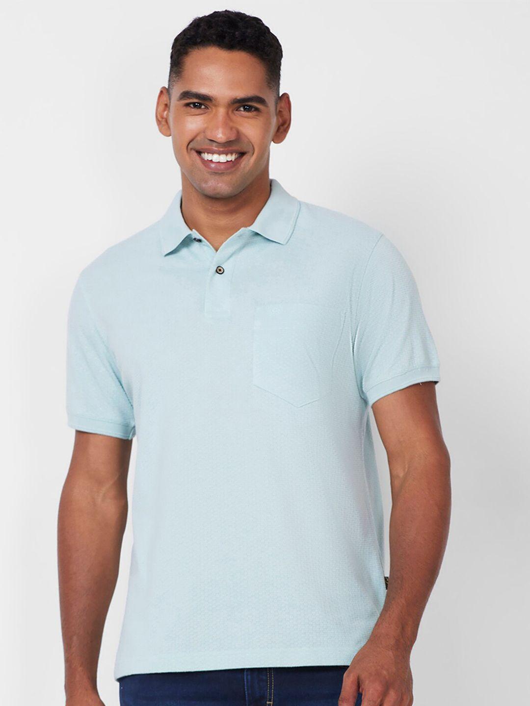 celsius regular fit jacquard polo collar t-shirt