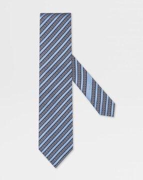 cento fili striped silk tie