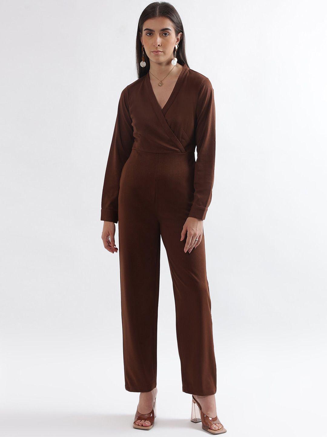 centrestage cotton v-neck jumpsuit