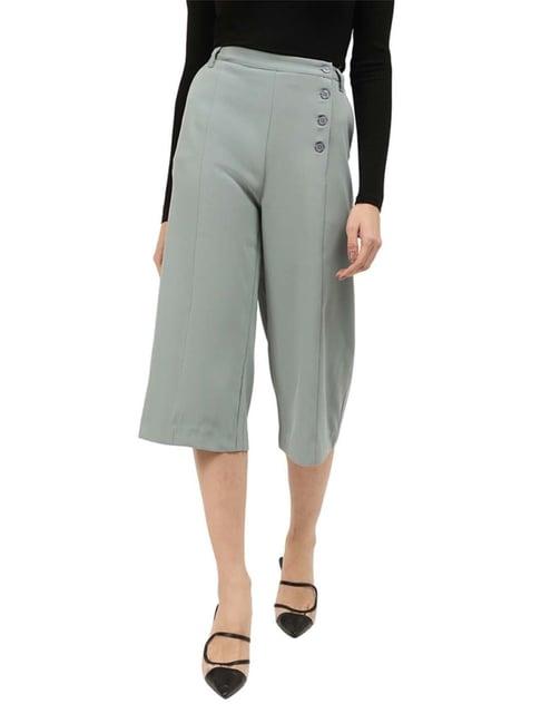 centrestage grey mid rise culottes