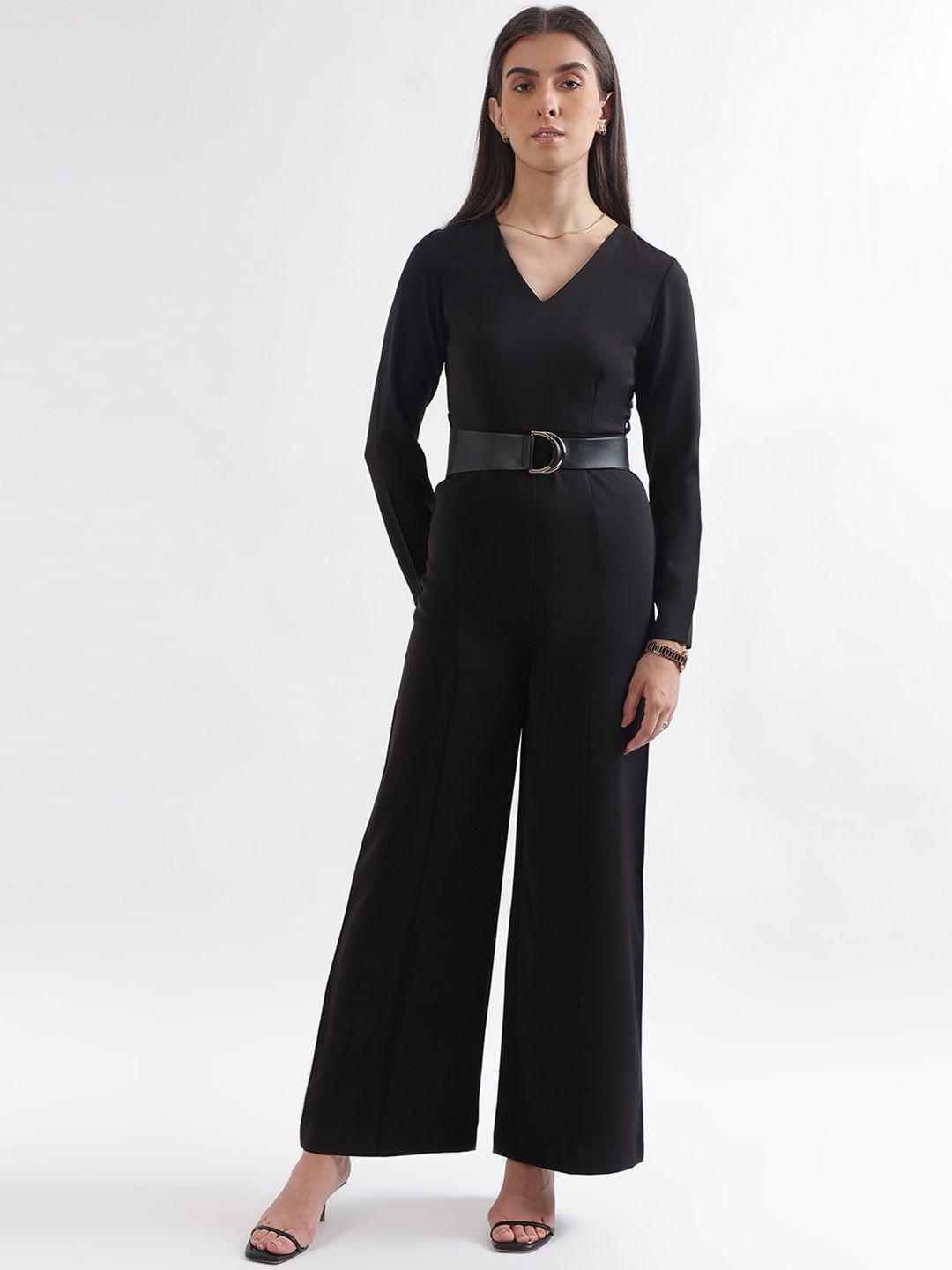 centrestage v-neck long sleeves jumpsuit