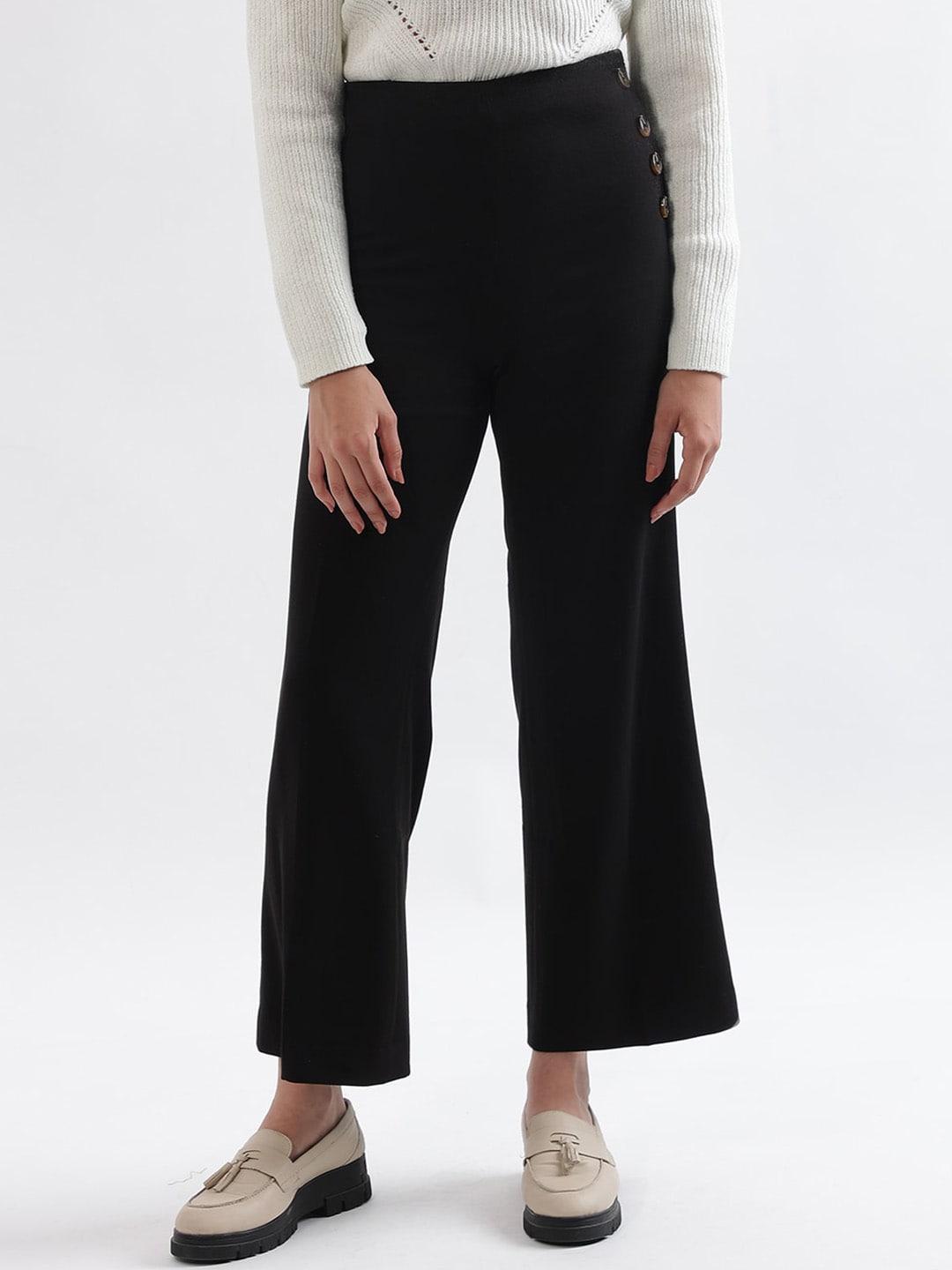 centrestage women flared high-rise trousers