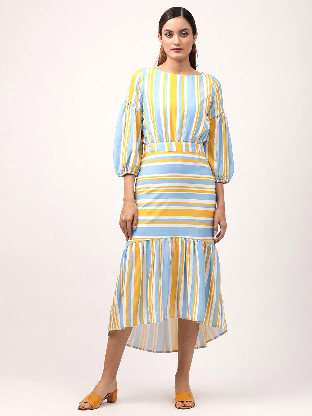 centrestage women multicolor striped sheath dress