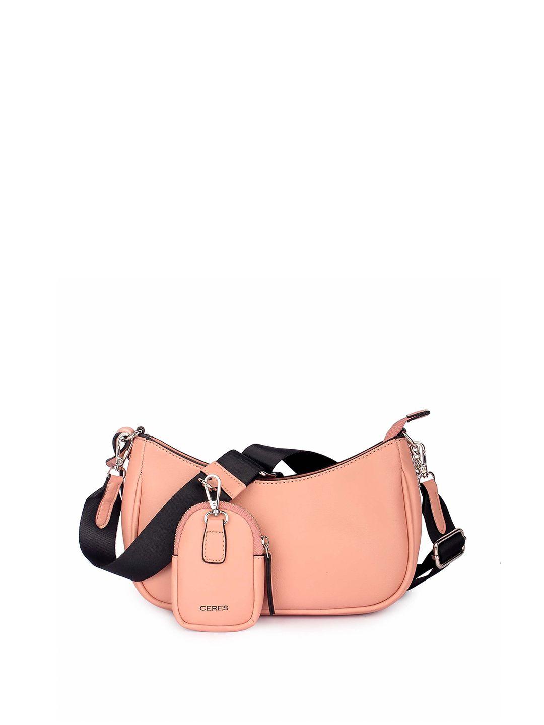 ceres colourblocked leather structured satchel with tasselled