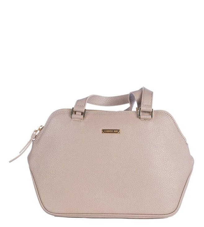 cerruti 1881 beige drew medium satchel