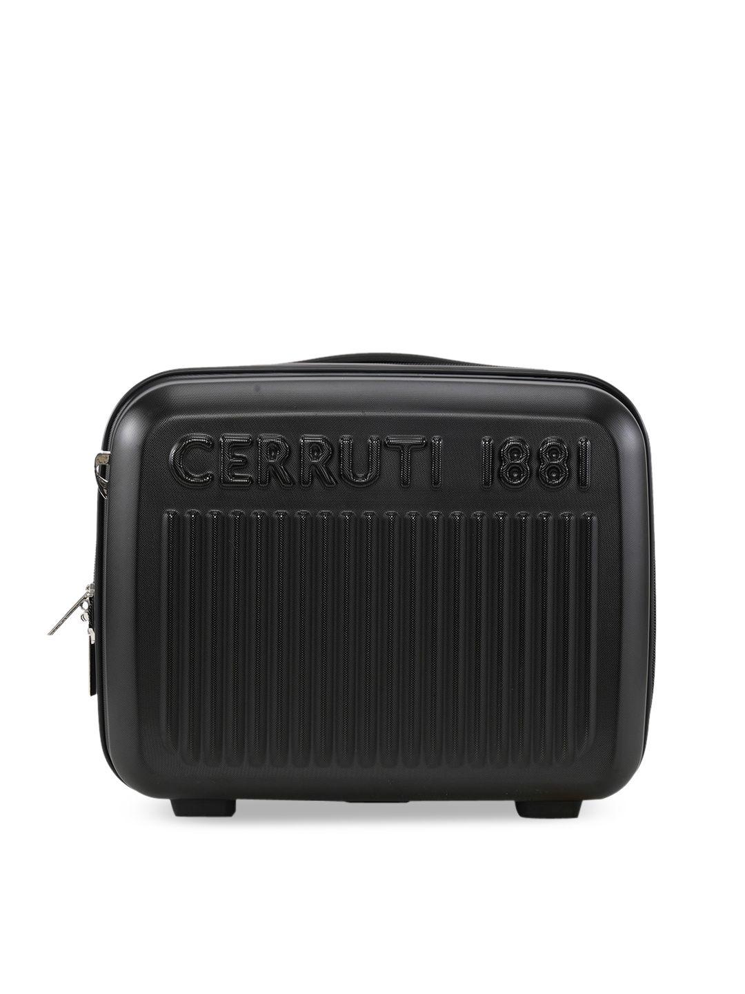 cerruti 1881 black hard medium size vanity bag