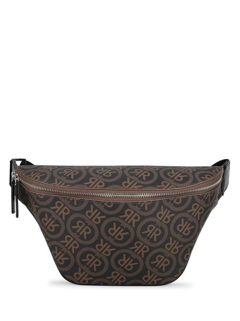 cerruti 1881 brown ian printed large cross body bag