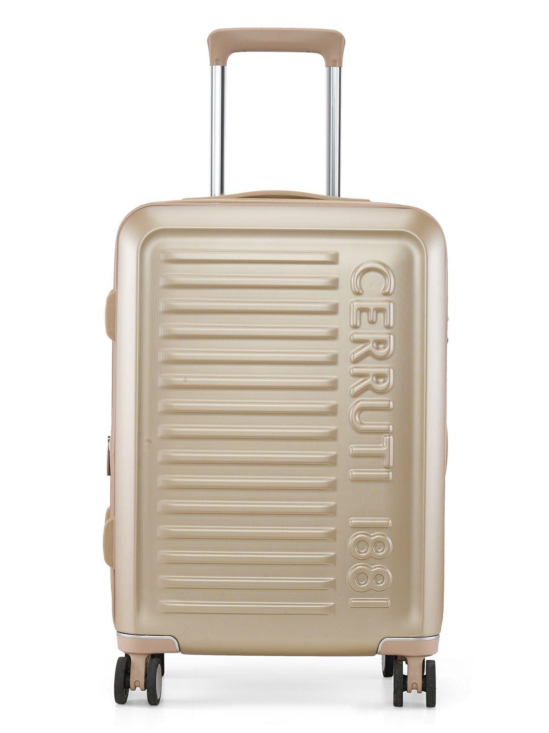 cerruti 1881 cer06087s beige textured hard-sided cabin trolley suitcase