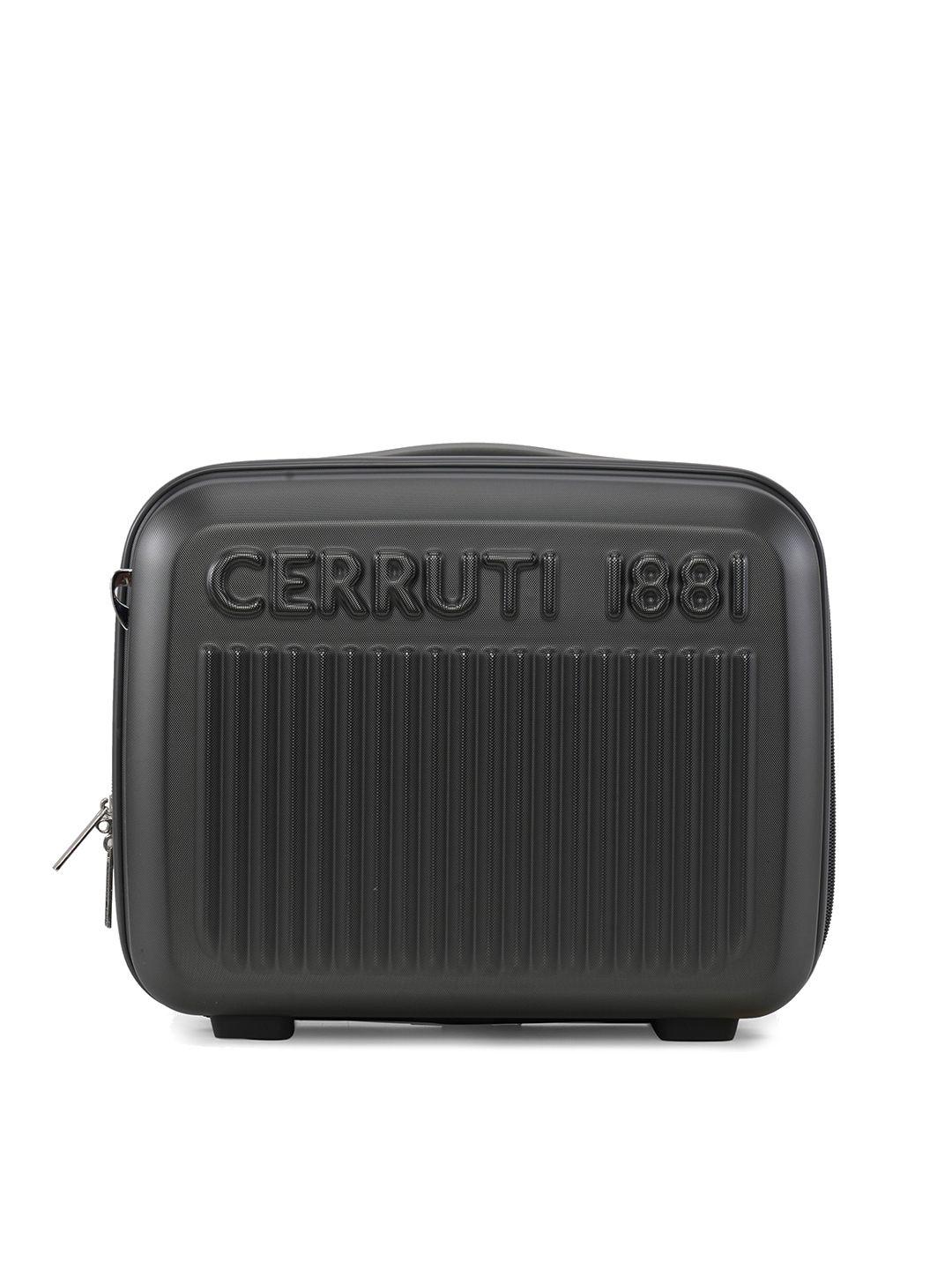 cerruti 1881 grey textured hard medium size beauty case