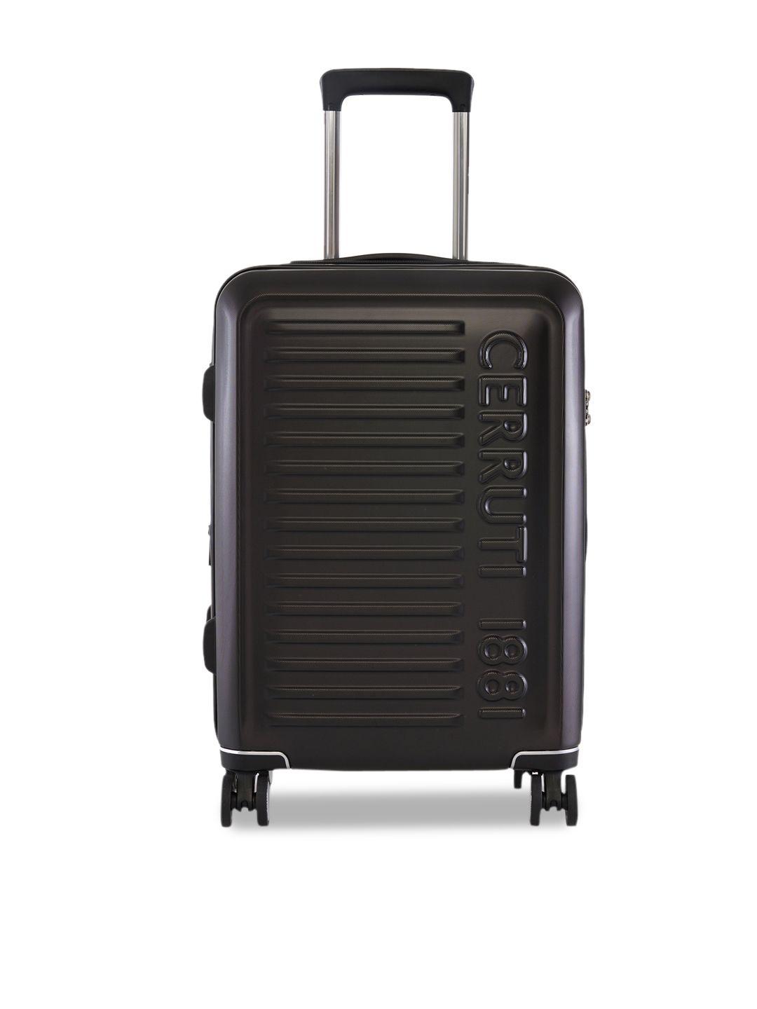 cerruti hard-sided cabin textured trolley suitcase